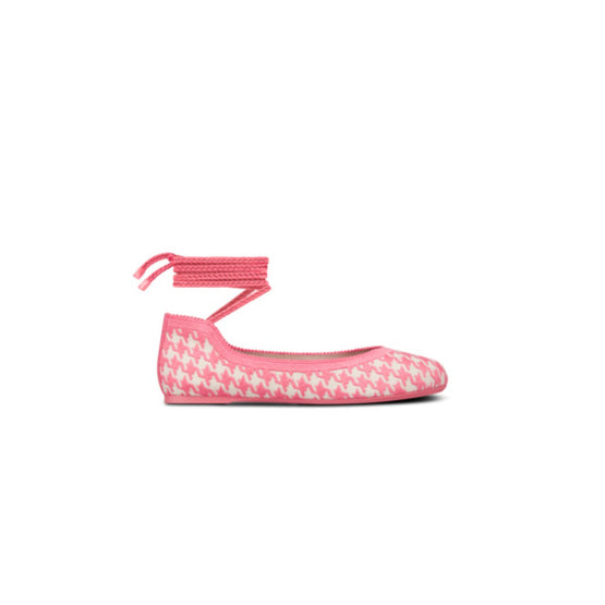 Women Dior Poème Laced Ballerina Flat - Peony