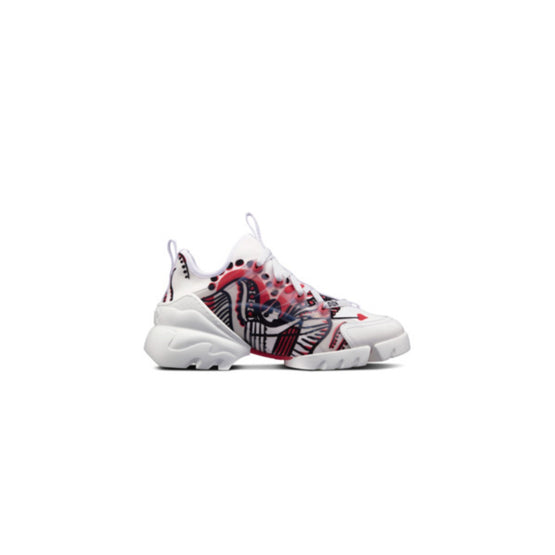 Women D-Connect Sneaker - White & Deep Red