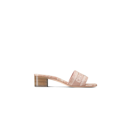 Women Dway Heeled Slide - Off White & Rose Des Vents