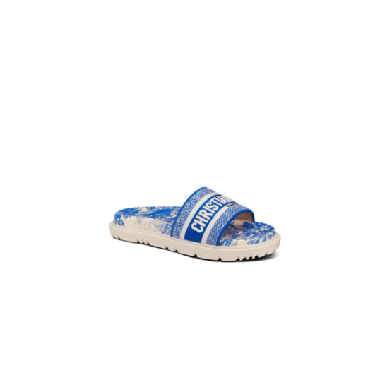 Women Dway Slide - White & Blue