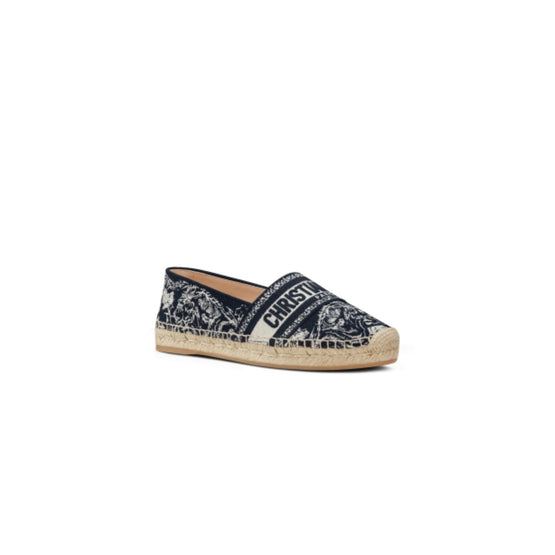 Women Dior Granville Espadrille - Off White & Deep Blue