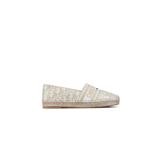 Women Dior Granville Espadrille - Pale Gold