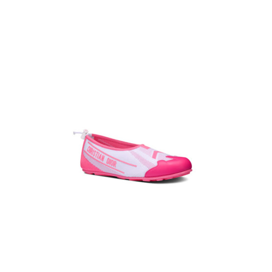 Women D-Game Ballerina Flat - White & Fuchsia
