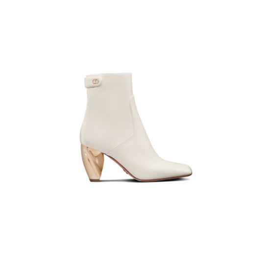 Women Dior Rhodes Heeled Ankle Boot - Off White