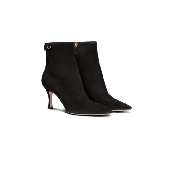 Women Dior Attract Heeled Ankle Boot - Noir