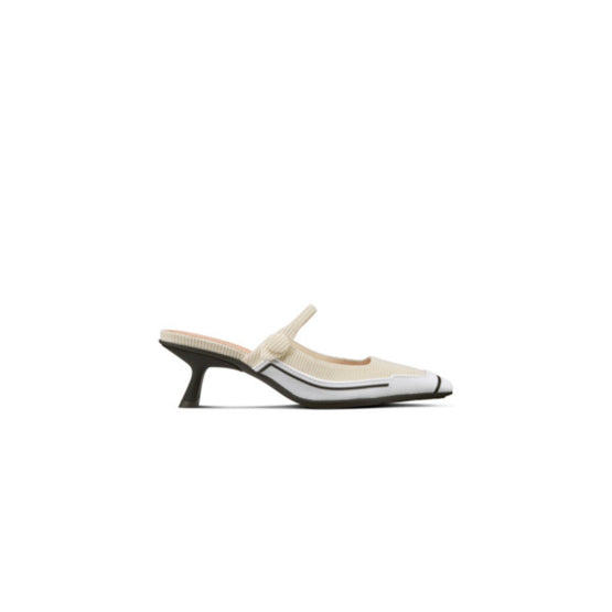 Women D-Motion Heeled Mule - Off White