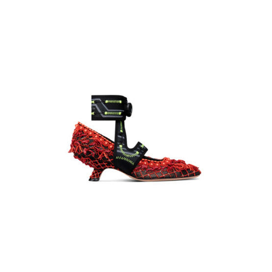 Women Dior 62-22 Pump - Black & Red
