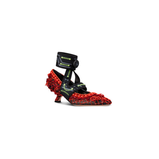 Women Dior 62-22 Pump - Black & Red