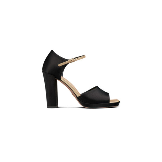 Women Dior Illusion Heeled Sandal - Black & Gold
