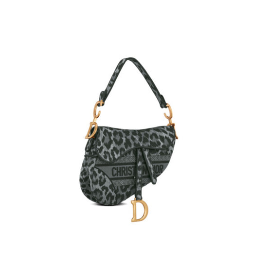 Women Saddle Bag - Gris/Noir