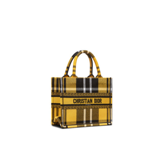 Women Small Dior Book Tote - Jaune/Noir