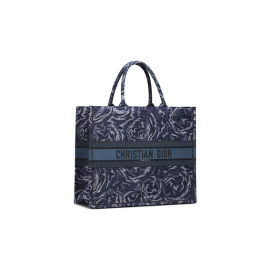 Women Large Dior Book Tote - Bleu/Multicolor
