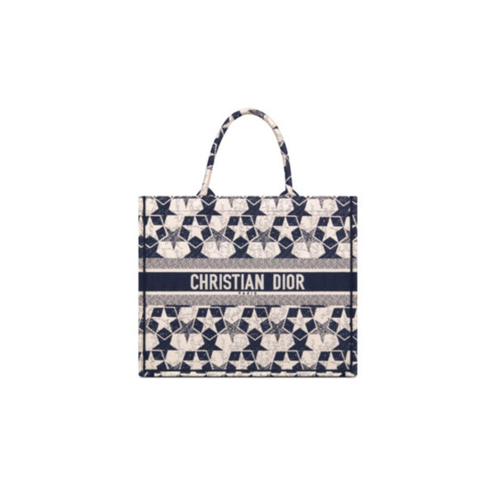 Women Large Dior Book Tote - Bleu/Multicolor