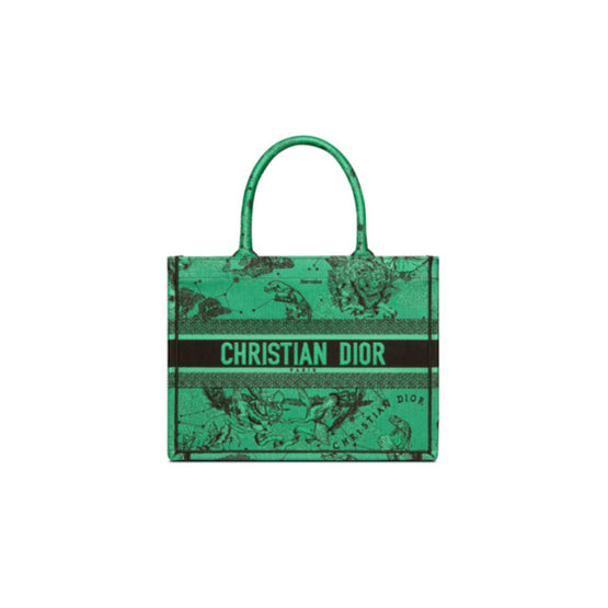 Women Medium Dior Book Tote - Vert/Multicolor