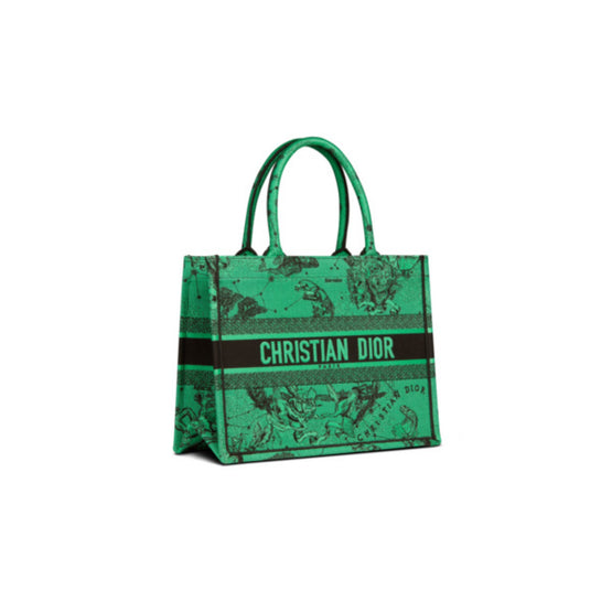 Women Medium Dior Book Tote - Vert/Multicolor
