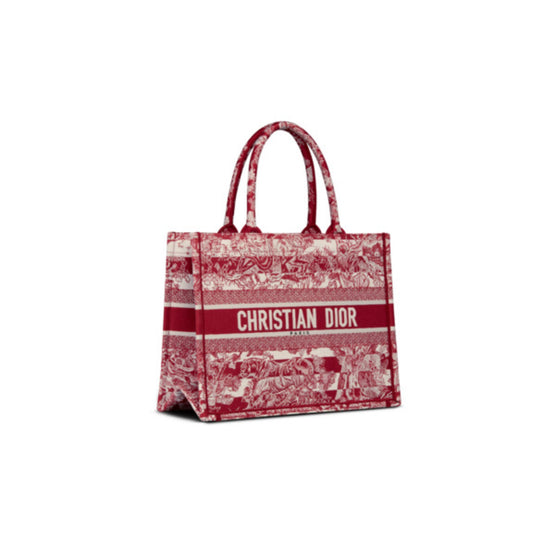 Women Medium Dior Book Tote - Bordeaux/Multicolor 2