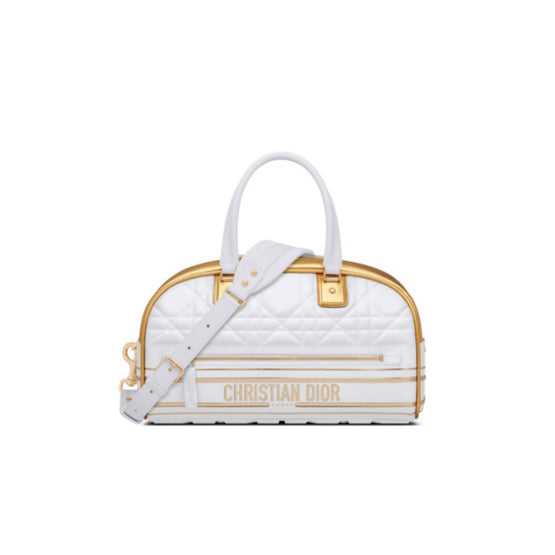 Women Medium Dior Vibe Zip Bowling Bag - Blanc/Multicolor