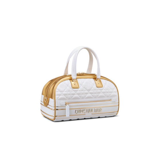 Women Medium Dior Vibe Zip Bowling Bag - Blanc/Multicolor
