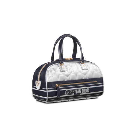 Women Medium Dior Vibe Zip Bowling Bag - Argent/Multicolor