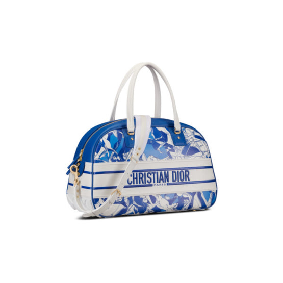 Women Large Dior Vibe Classic Bowling Bag - Bleu/Multicolor