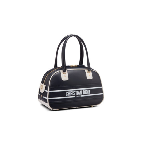 Women Medium Dior Vibe Classic Bowling Bag - Bleu/Multicolor