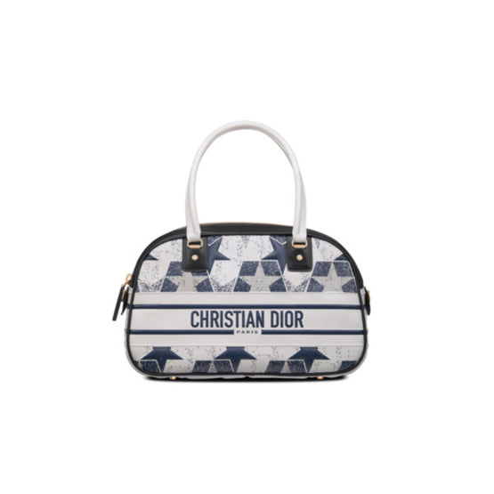 Women Medium Dior Vibe Classic Bowling Bag - Bleu/Multicolor