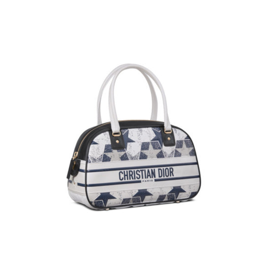 Women Medium Dior Vibe Classic Bowling Bag - Bleu/Multicolor