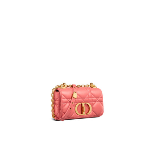 Women Small Dior Caro Bag - Coral Powder