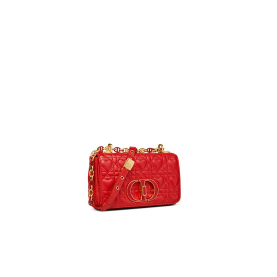 Women Small Dioramour Dior Caro Bag - Spicy Red