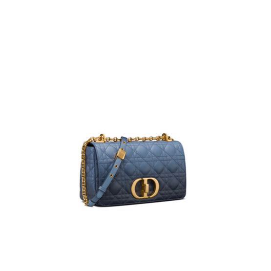 Women Medium Dior Caro Bag - Bleu/Multicolor