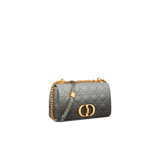Women Medium Dior Caro Bag - Gris/Multicolor