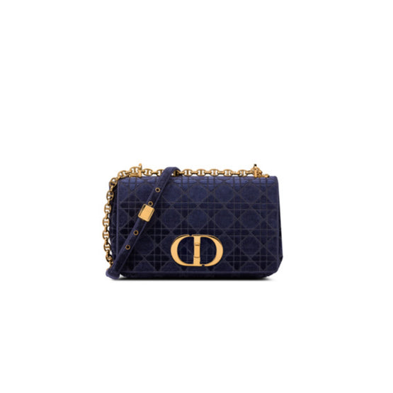 Women Medium Dior Caro Bag - Bleu/Multicolor