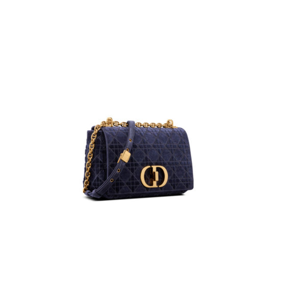 Women Medium Dior Caro Bag - Bleu/Multicolor