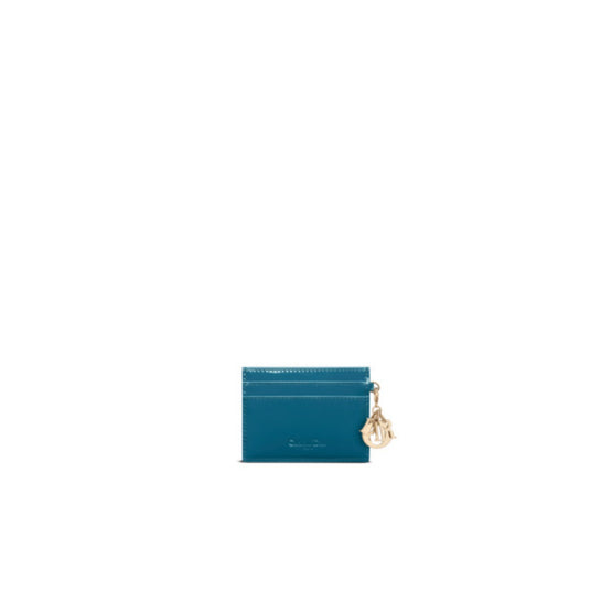 Women Lady Dior Card Holder - Steel Blue