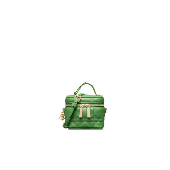 Women Lady Dior Micro Vanity Case - Fern Green