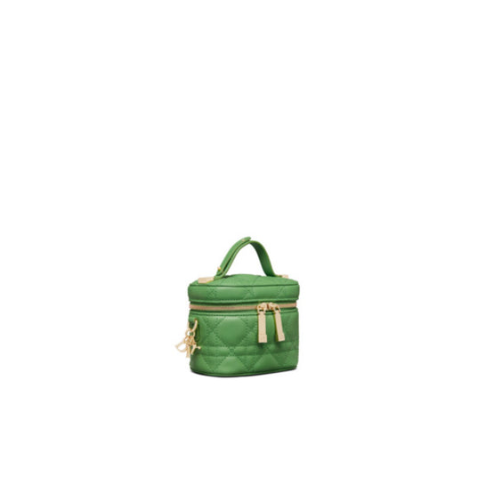 Women Lady Dior Micro Vanity Case - Fern Green