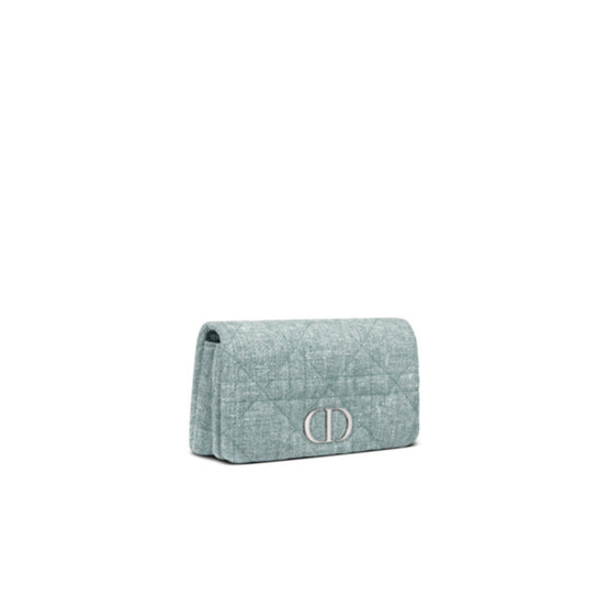 Women Mini Dior Caro Macrocannage Bag - Vert/Multicolor