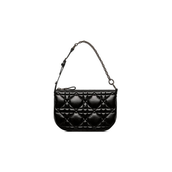 Women Mini Dior Caro Tulip Bag - Noir