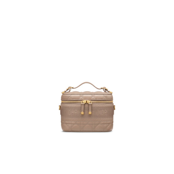 Women Small DiorTravel Vanity Case - Warm Taupe